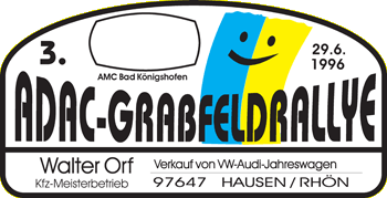 3. ADAC-Grabfeldrallye 1996
